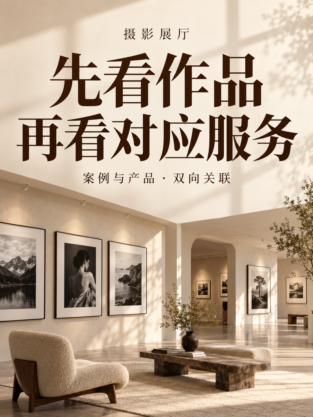 摄影展厅小程序,作品接上服务