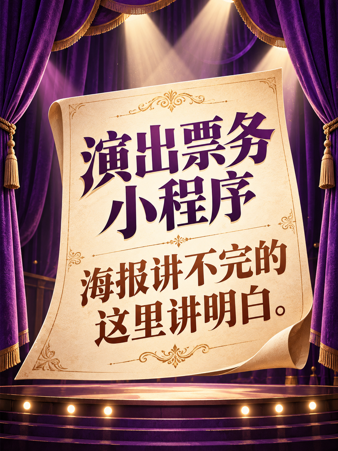 演出票务小程序，海报讲不完的放这里