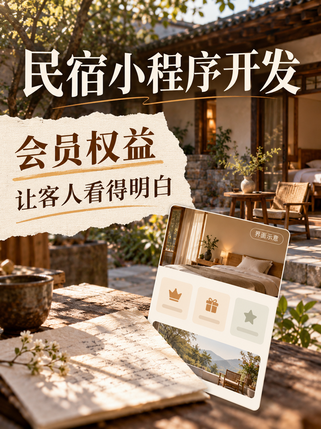 民宿小程序,优惠券入口别太难找