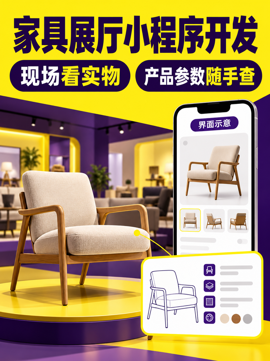 家具展厅小程序,产品参数随手查