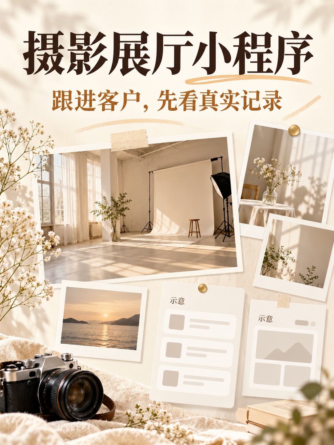 摄影展厅小程序,跟进先看记录
