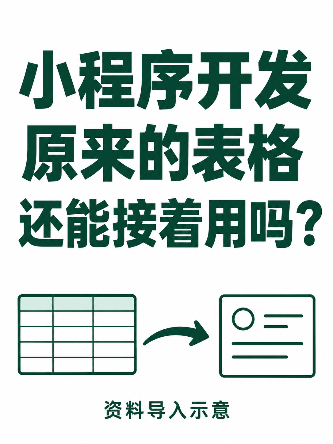 小程序开发,旧资料要重新录吗