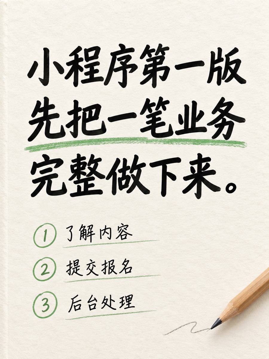 小程序第一版,哪些功能可以晚点做