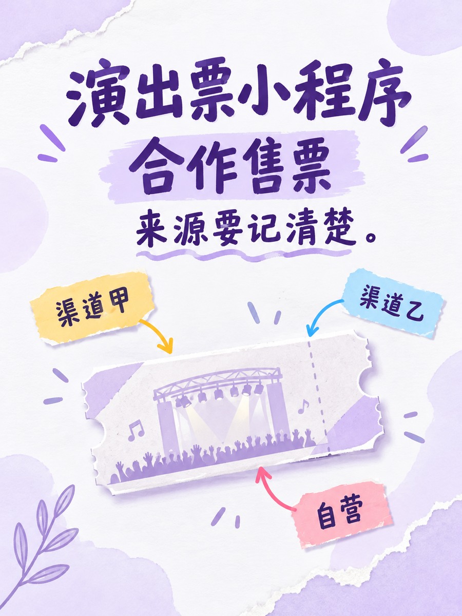 演出票小程序,合作售票怎么管
