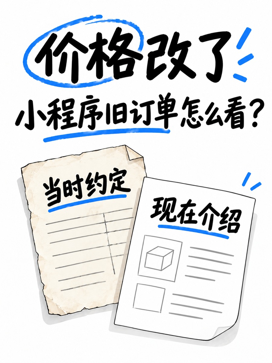 价格改了,小程序旧订单怎么看