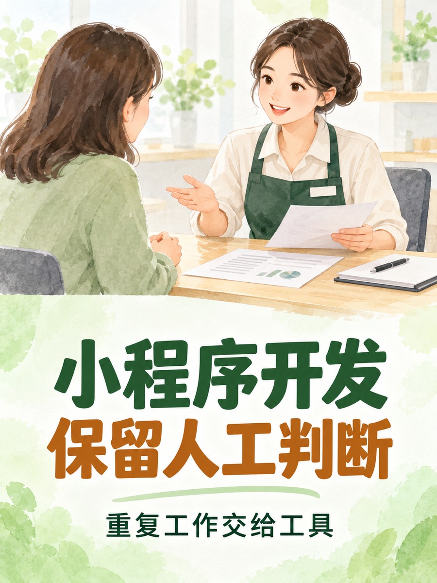 做小程序,哪些业务仍该留给人工