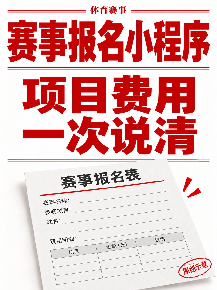 赛事报名小程序，报名费怎么说清楚