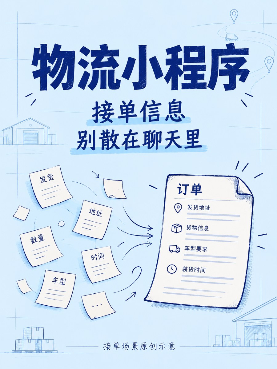 物流小程序,接单信息怎样少问几遍