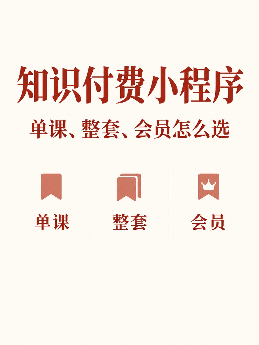 知识付费小程序，单课整套怎么卖