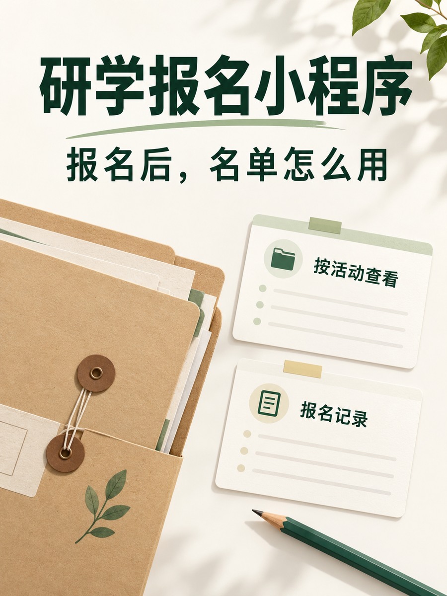 研学报名小程序，报名后名单怎么用