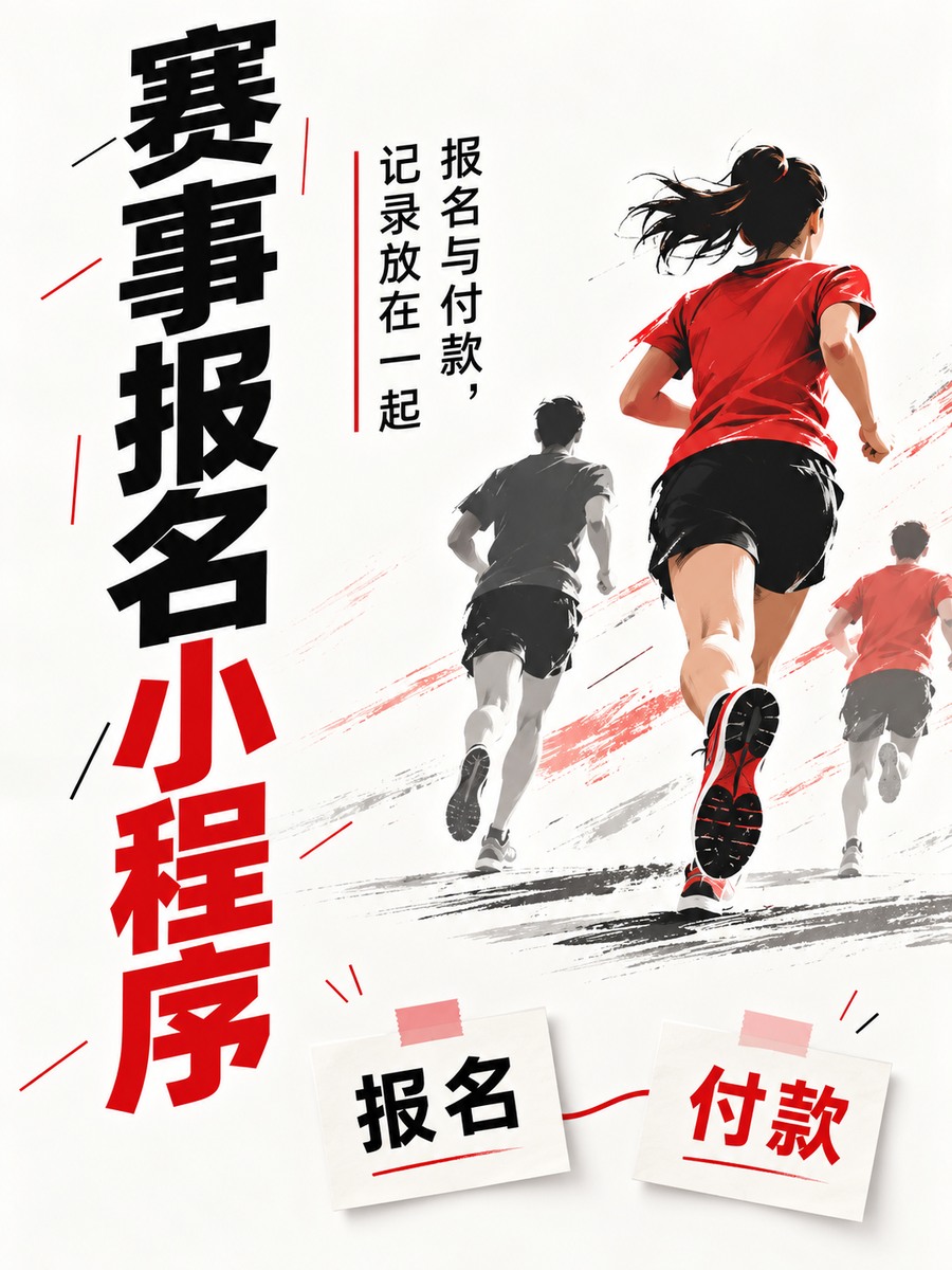 赛事报名小程序,报名缴费放一起