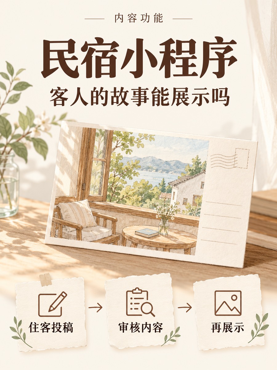 民宿小程序,客人的故事能展示吗