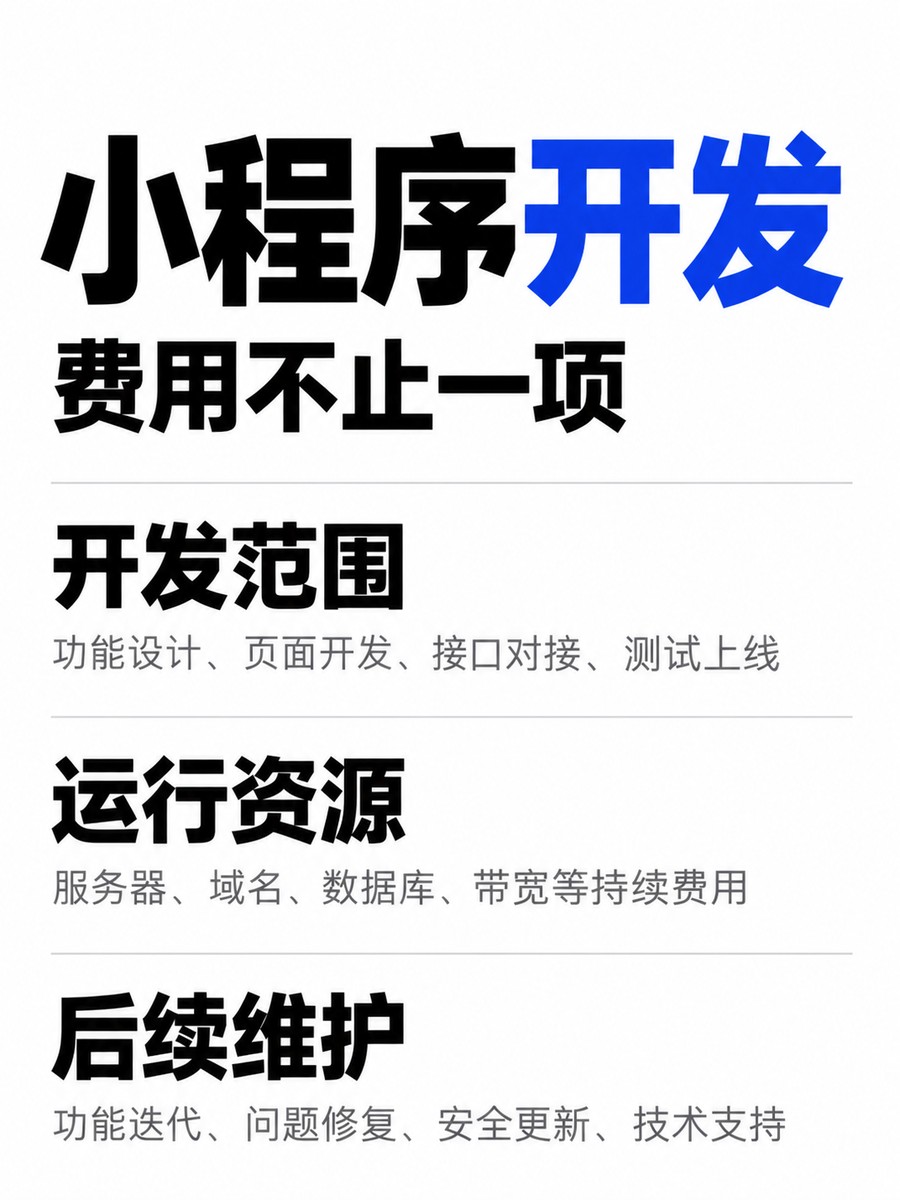 小程序开发,费用都花在哪儿