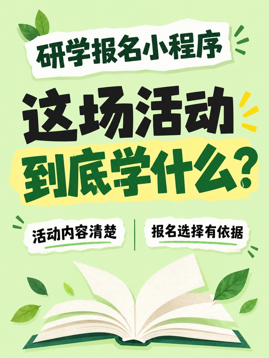 研学报名小程序,活动内容先讲明白