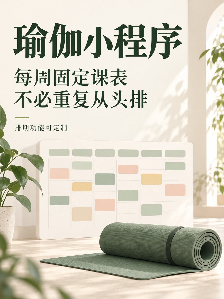 瑜伽小程序,每周排课别重新整理