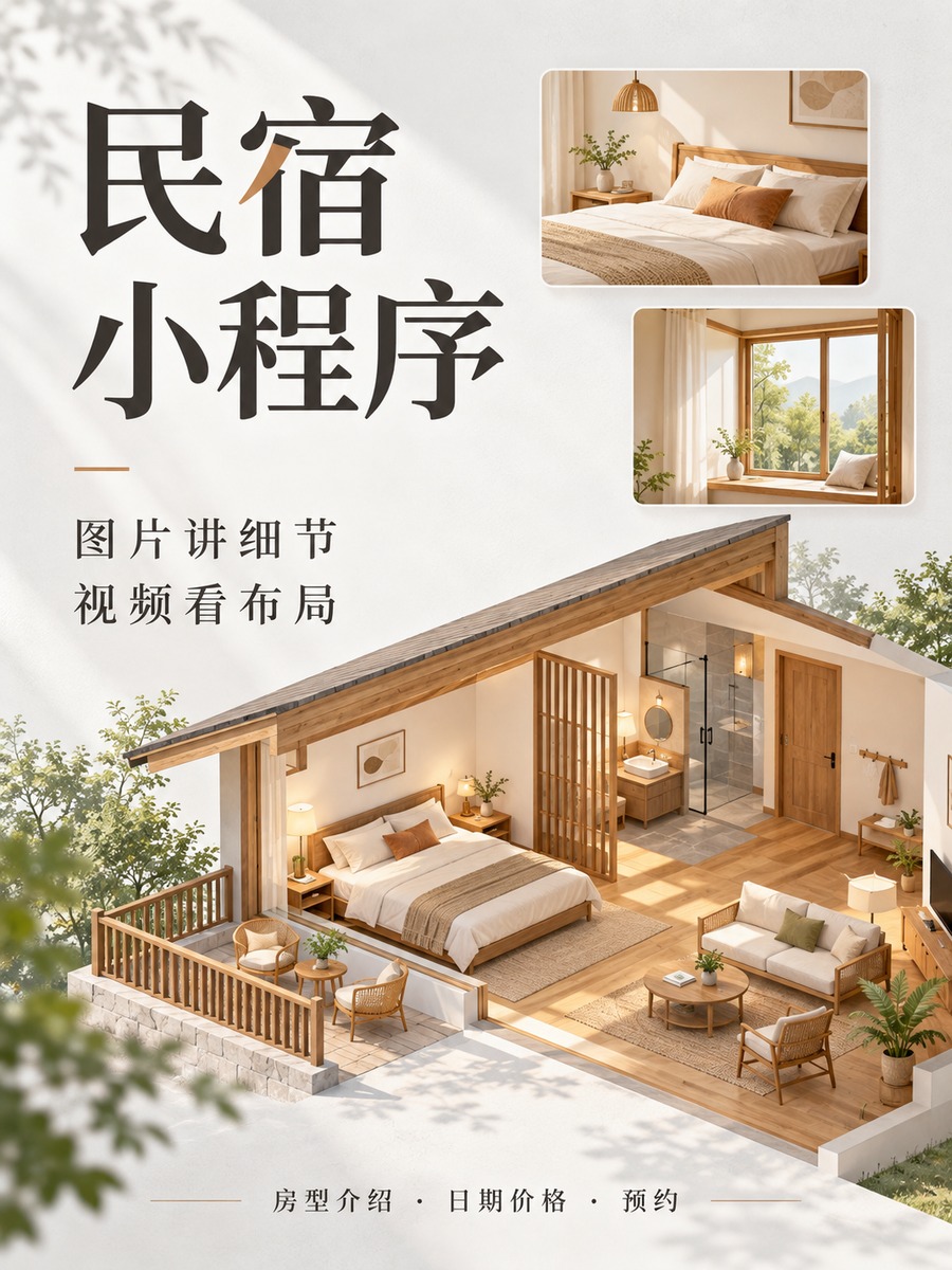 民宿小程序,先把房间介绍清楚
