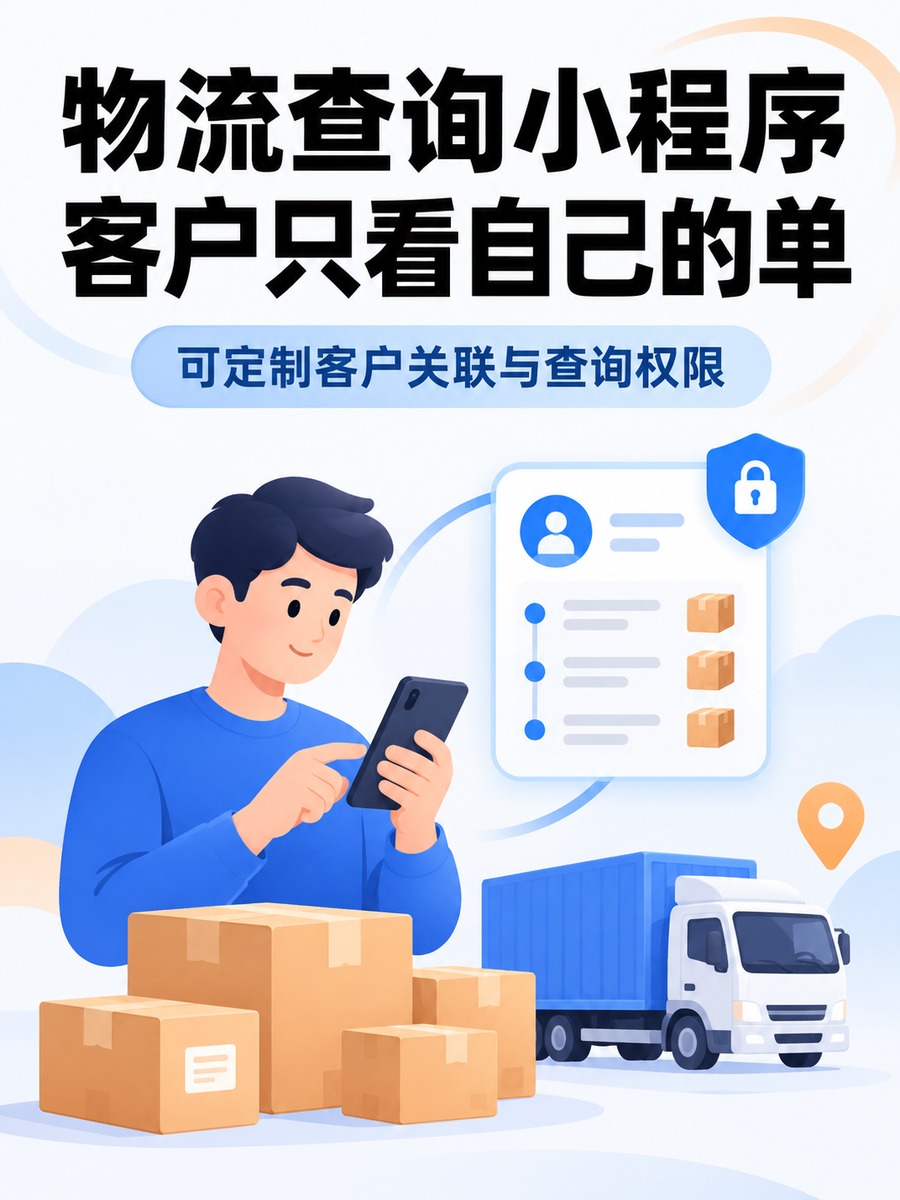 物流查询小程序,客户只看自己的单