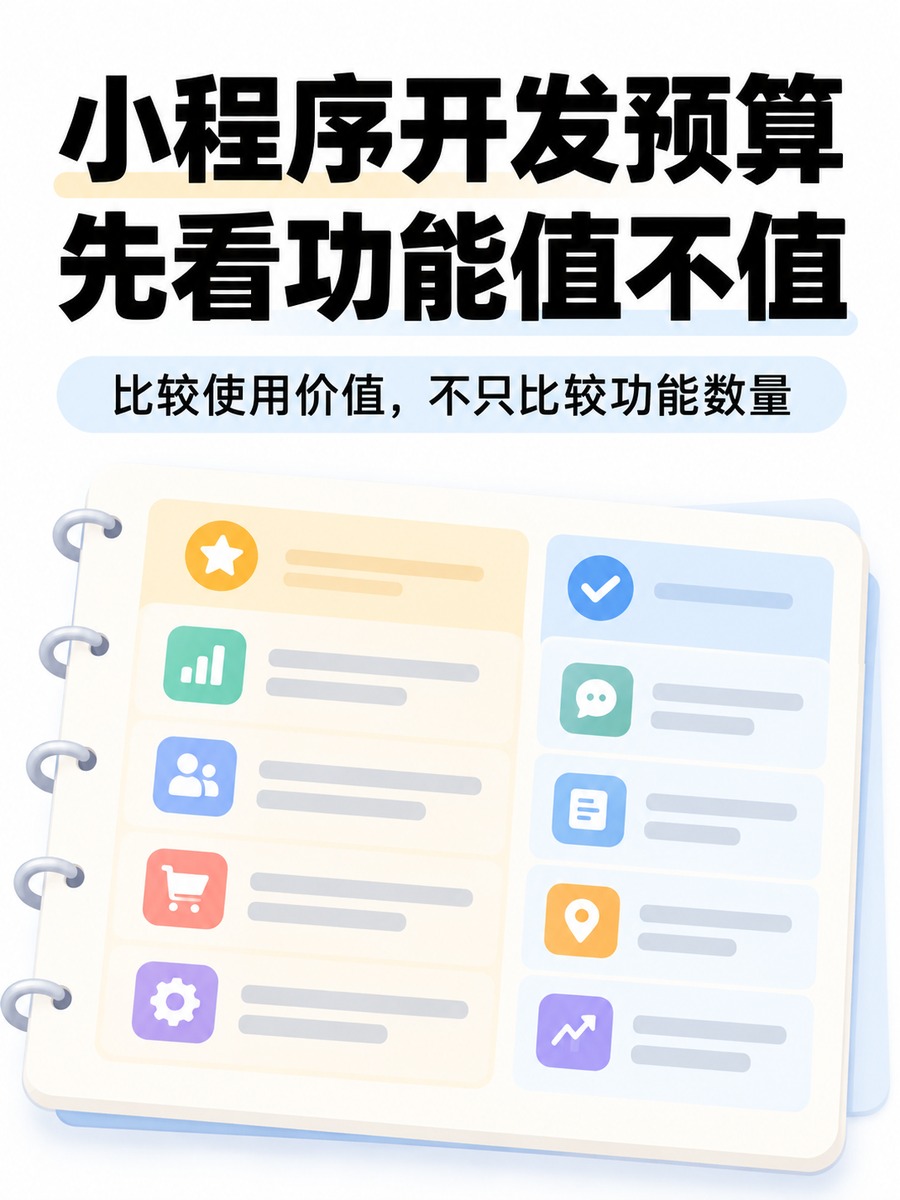 小程序开发预算,贵在功能还是数量