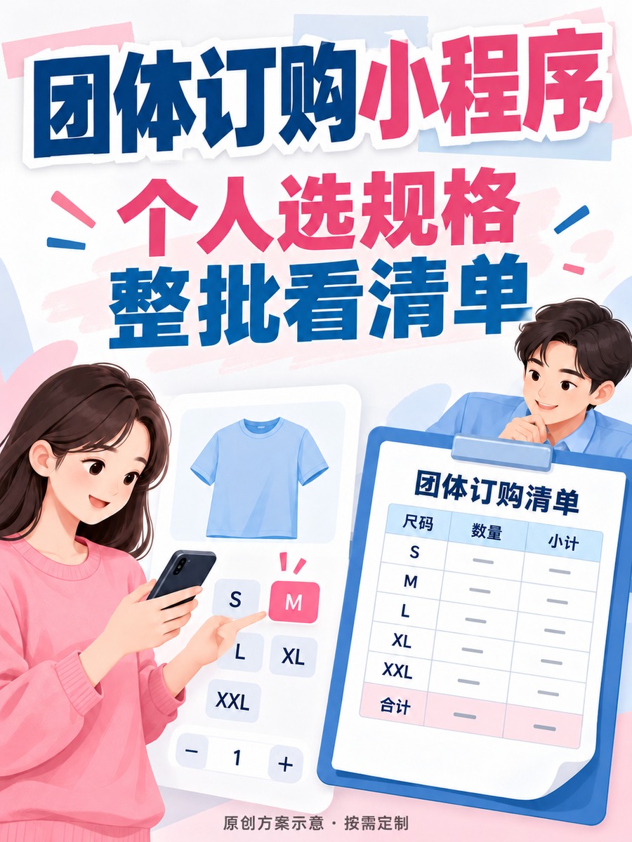 团体订购小程序,一批采购怎样分清规格
