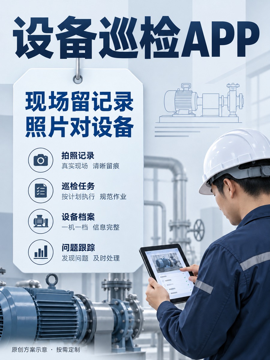 设备巡检APP,现场检查别回来补记录