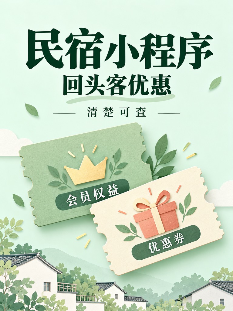 民宿小程序,老客优惠别只口头说