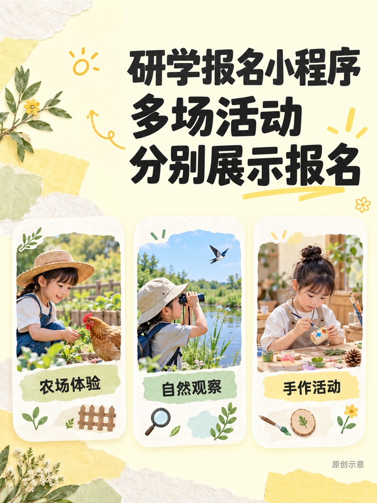 研学报名小程序，多活动不必挤一起