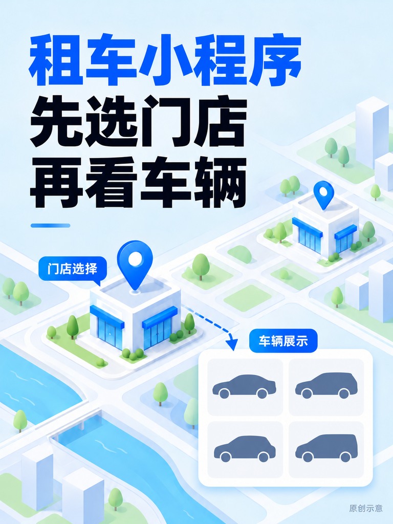 租车小程序,多门店先分清在哪租