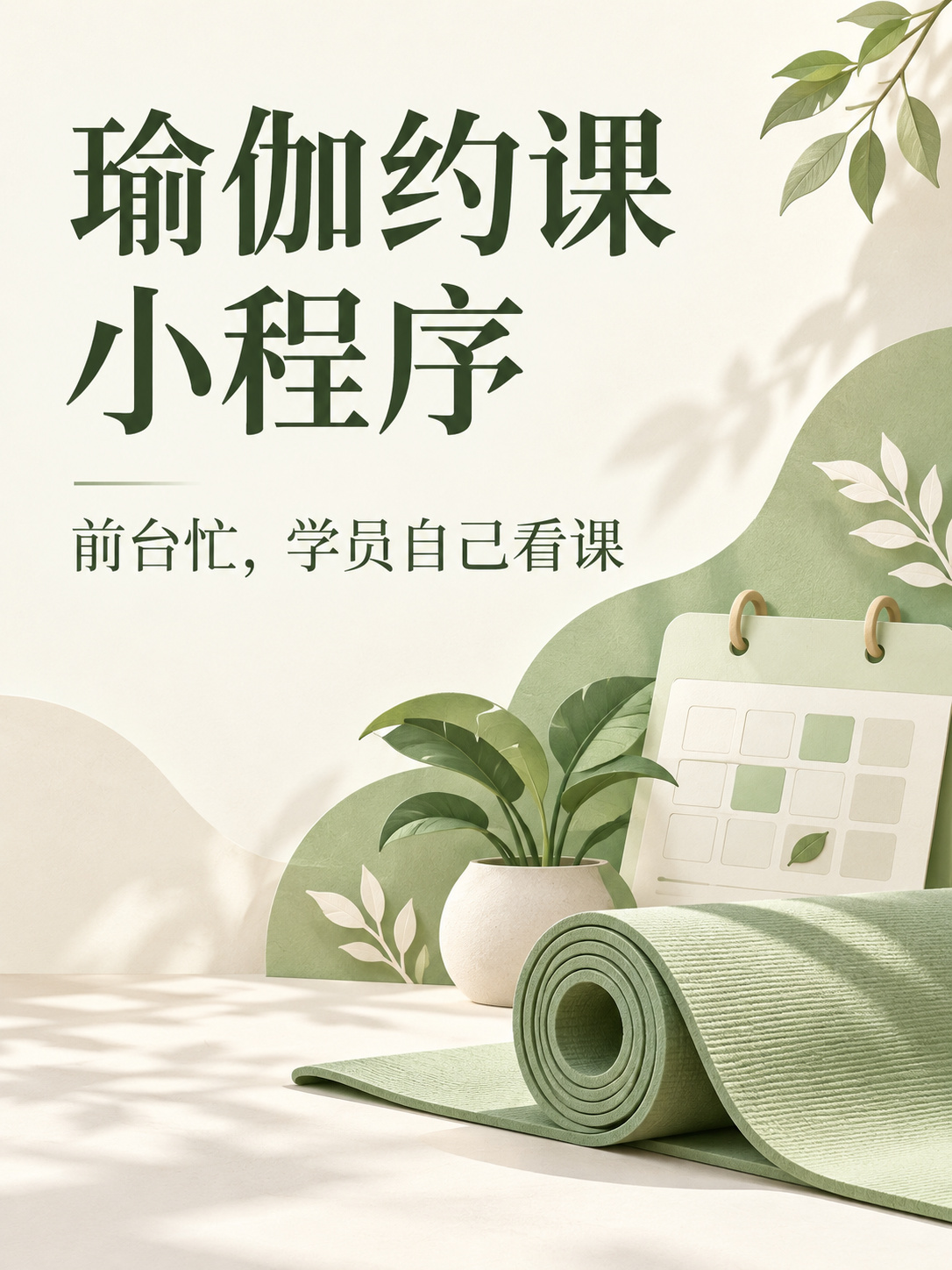 瑜伽约课小程序,前台忙也能看课