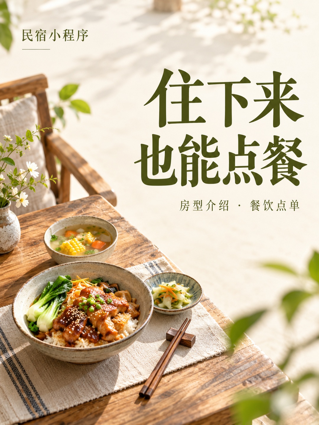 民宿小程序,住下来也能点餐