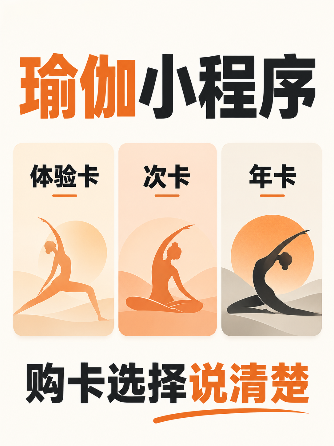 瑜伽小程序,购卡前先看懂区别