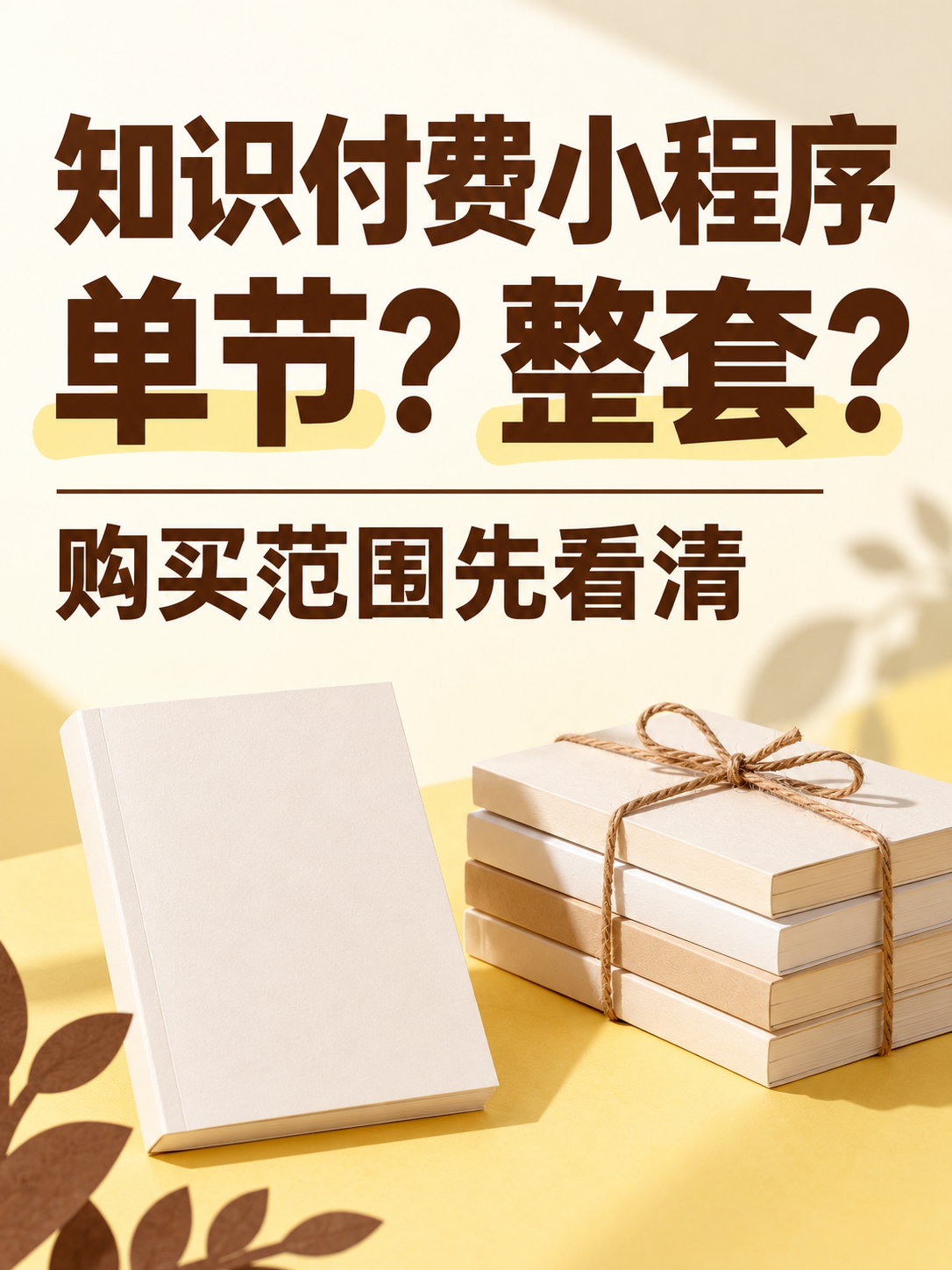 知识付费小程序,单节整套分清卖