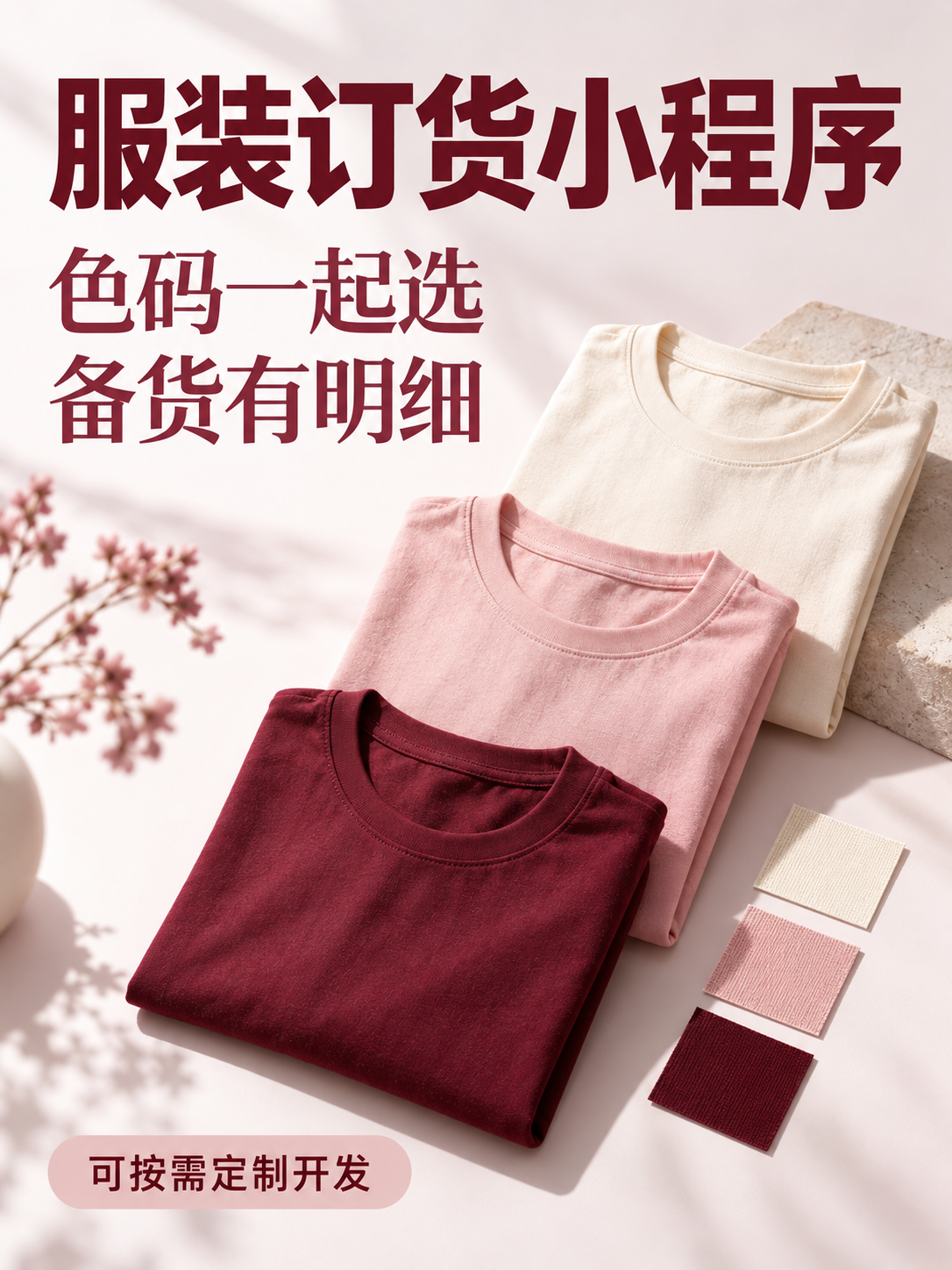 服装订货小程序,色码一起选