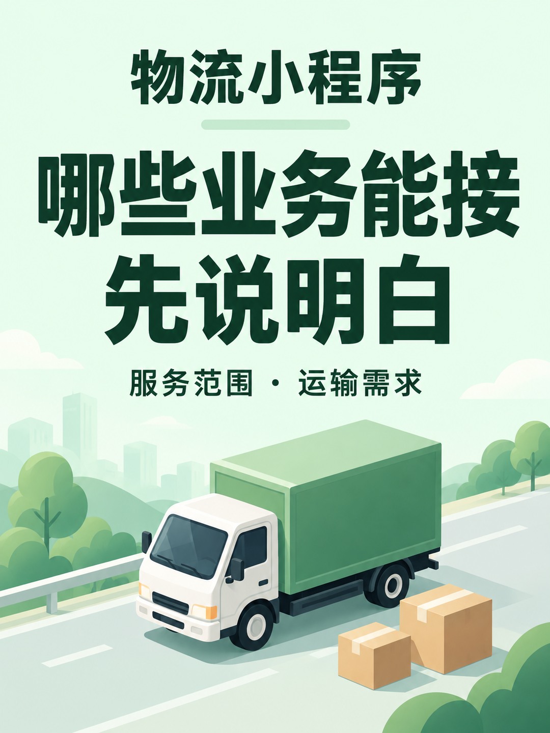 物流小程序,服务范围不用反复问