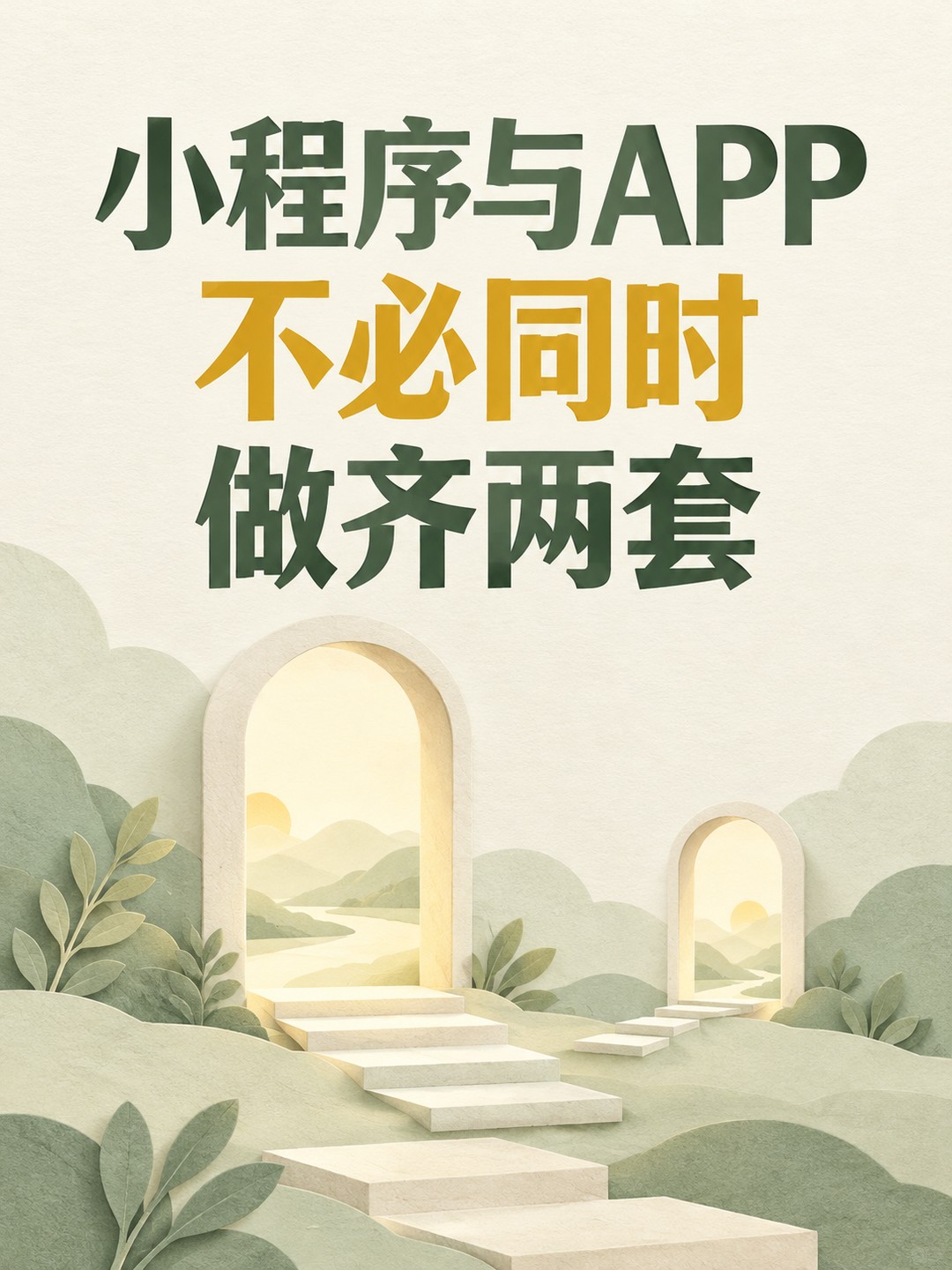 小程序与APP,可以分阶段安排