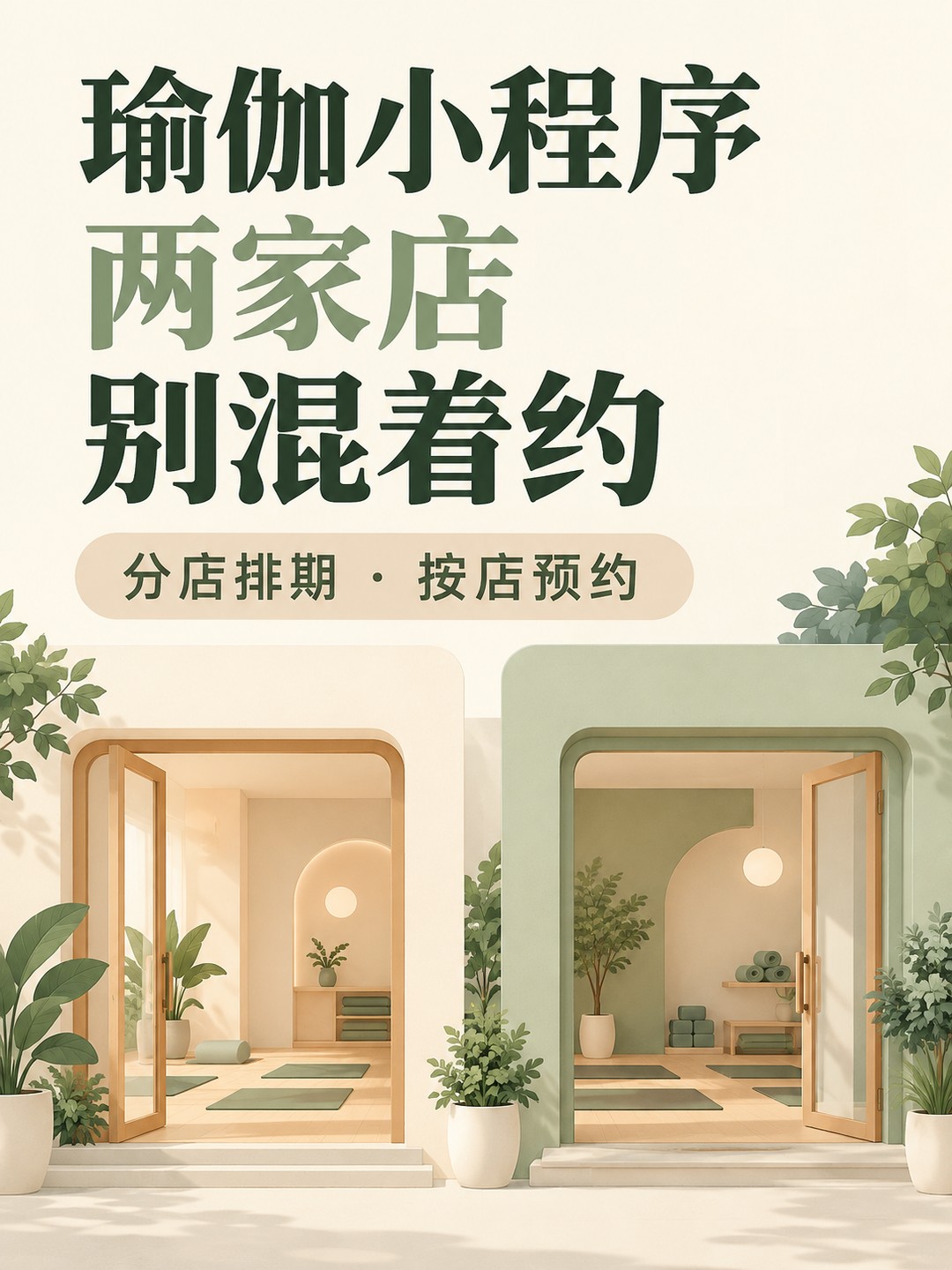 瑜伽小程序,两家店的课程别混着约