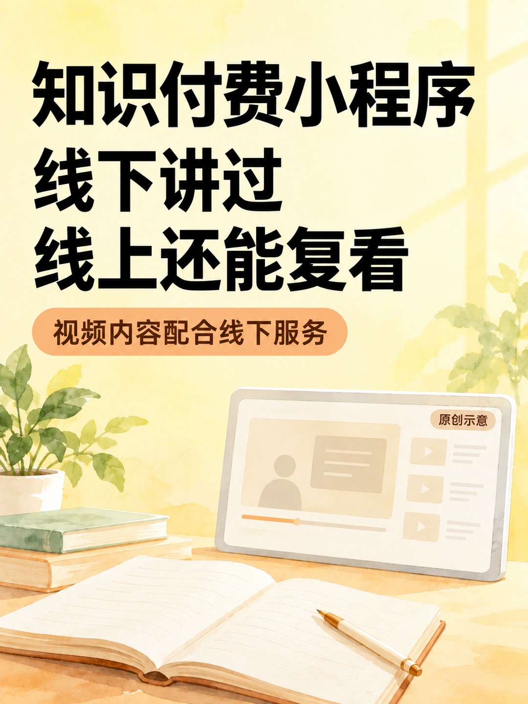知识付费小程序,线下课补充线上内容
