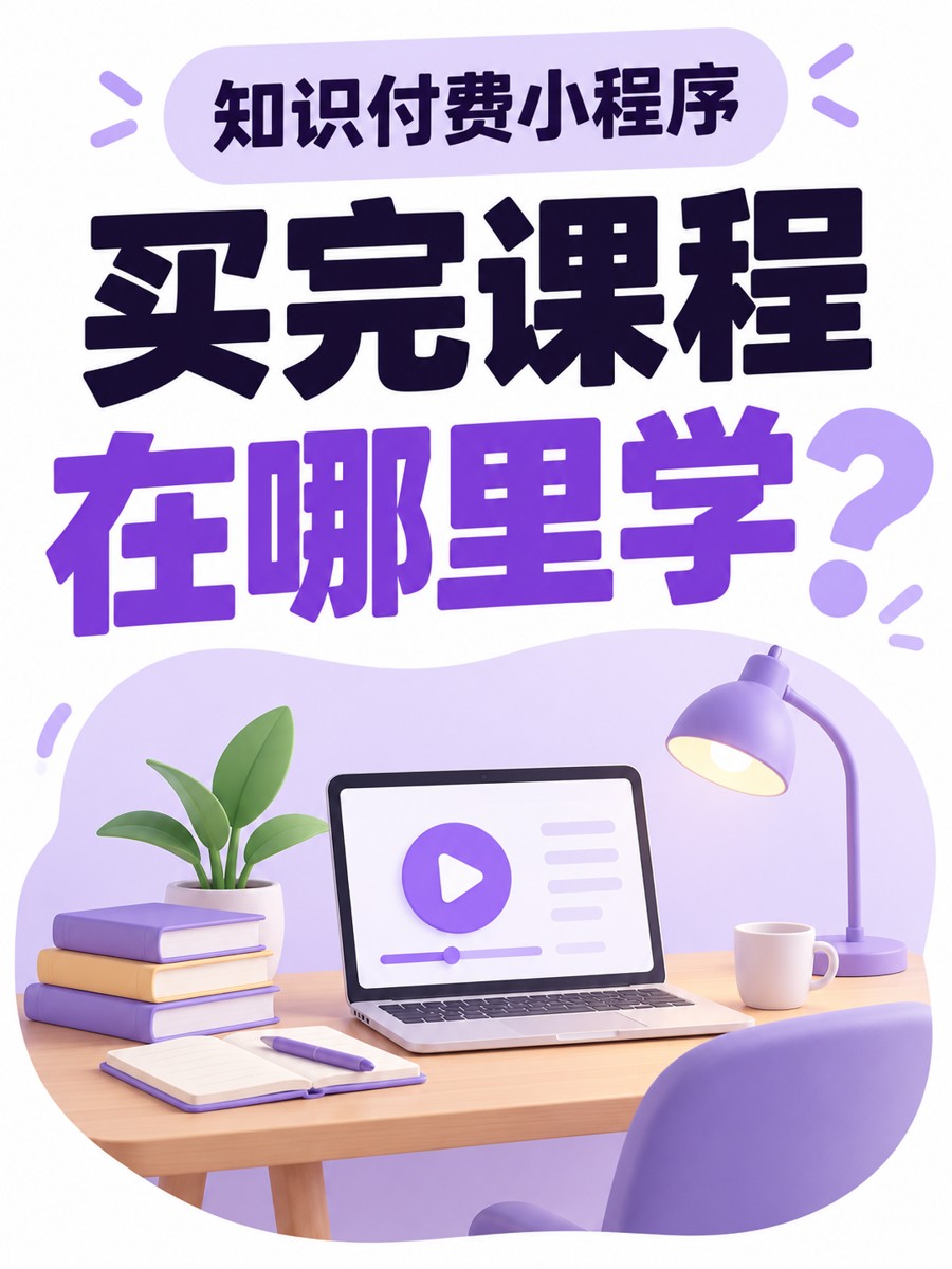 知识付费小程序,视频课程有学习入口