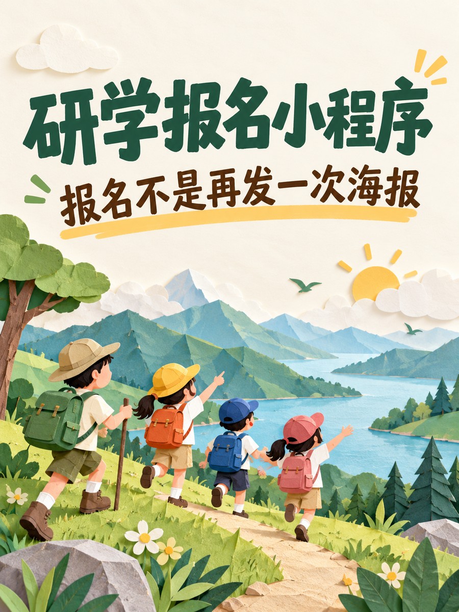 研学报名小程序,海报之外还缺什么