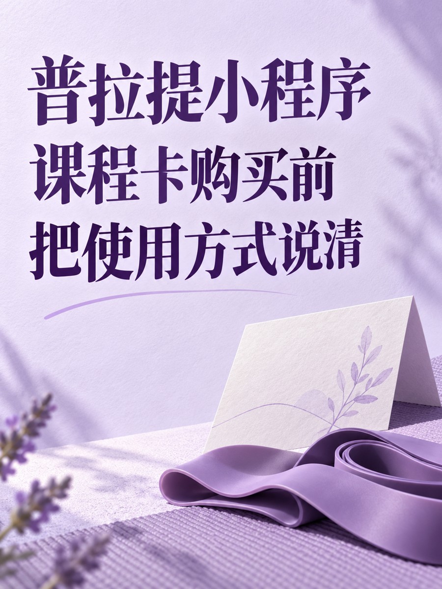 普拉提小程序,课程卡购买有说明